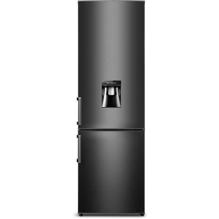 Réfrigérateur combiné – 262L (196L + 66L) – Froid statique – A+ – L 55 x H  180 cm – Noir CONTINENTAL EDISON CEFC262DB – – Julien Electroménager